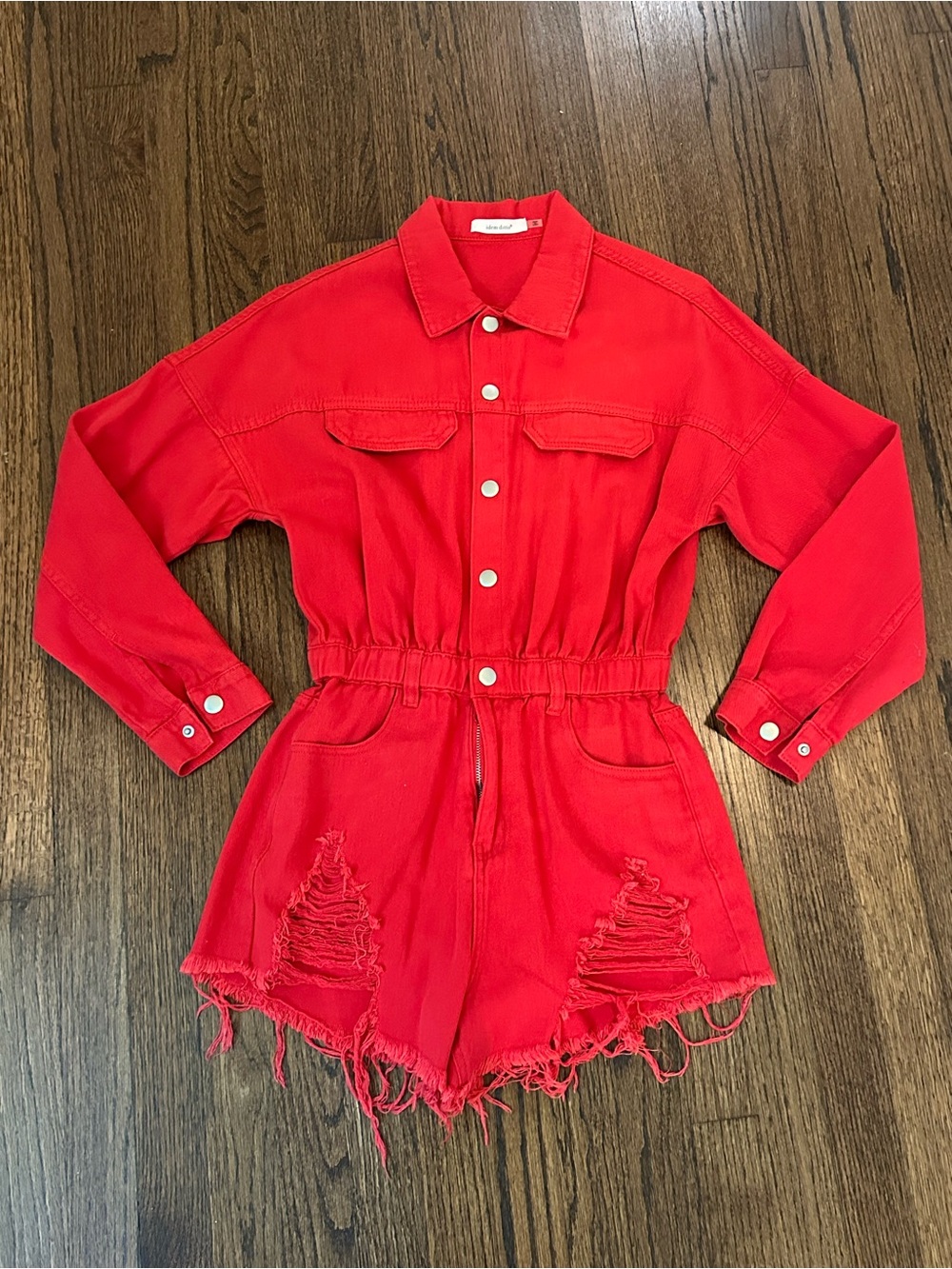 idem ditto Red Collared Romper